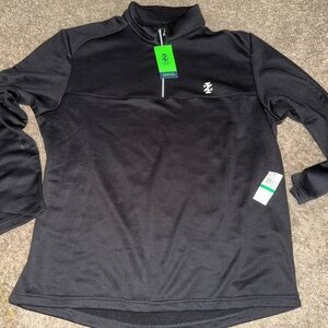 Izod Black Zip Up Sweater